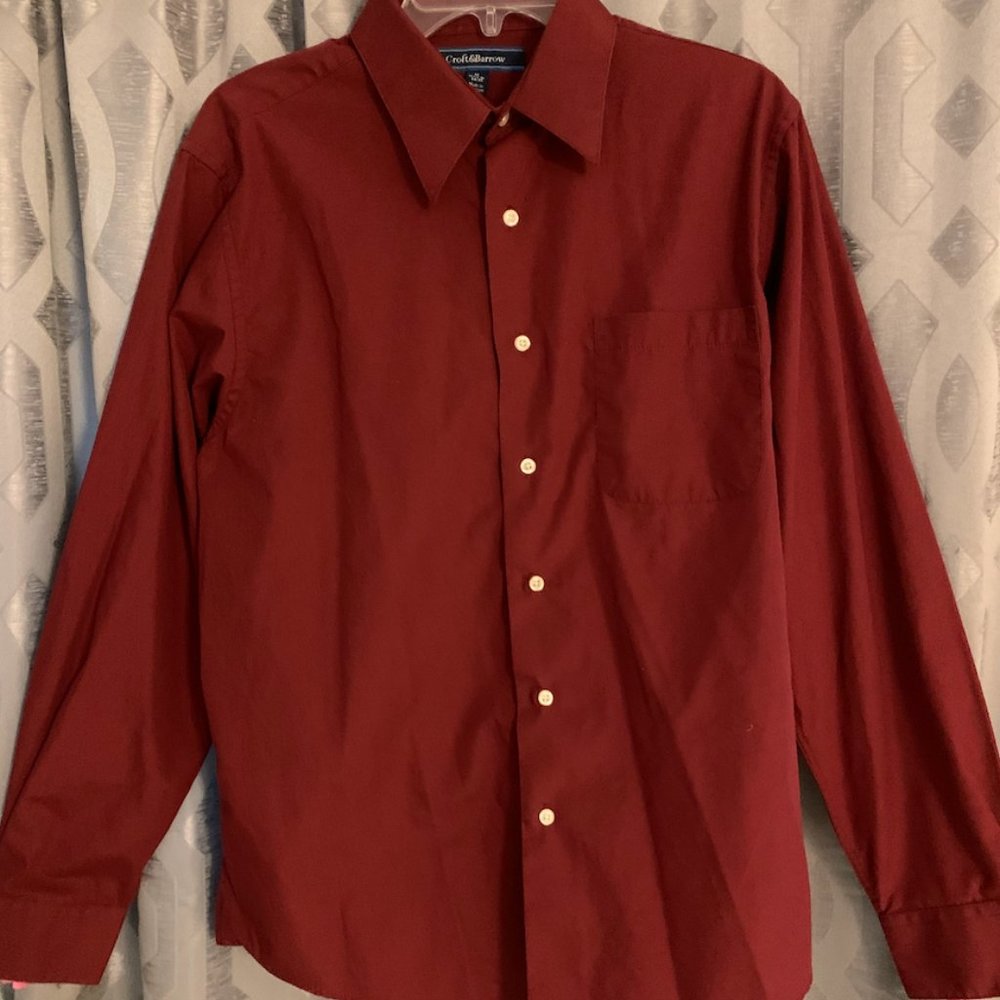 Maroon Button Down Croft&Barrow
